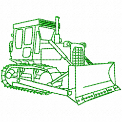 Bull Dozer Embroidery Design 6 Bull Dozer Embroidery Design 6